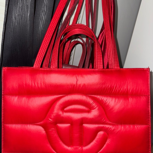 Telfar Bold Red Quilted Tote